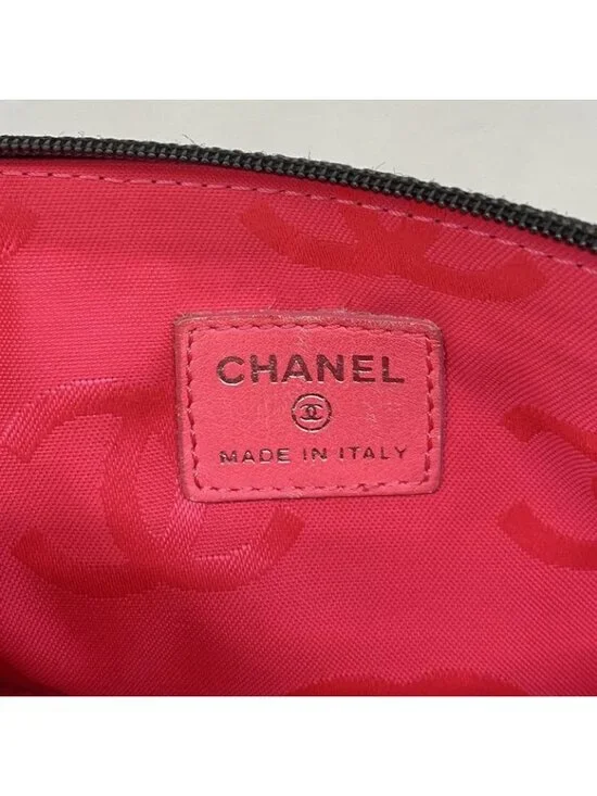 Chanel Pouch Cambon Lambskin Black Silver - Picture 5 of 10